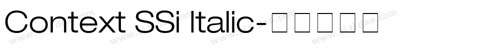 Context SSi Italic字体转换
